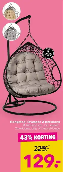 Xenos Hangstoel loveseat 2-persoons aanbieding
