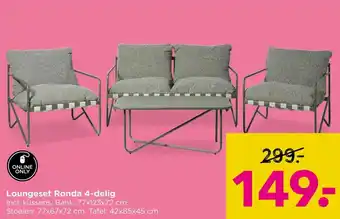 Xenos Loungeset Ronda 4-delig aanbieding