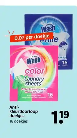 Wibra Anti- kleurdoorloop doekjes aanbieding