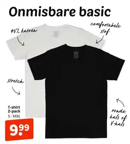 Wibra T-shirt 2-pack aanbieding