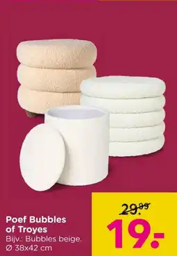 Xenos Poef Bubbles of Troyes aanbieding