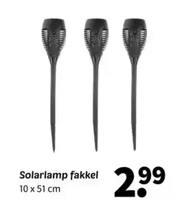 Wibra Solarlamp fakkel aanbieding
