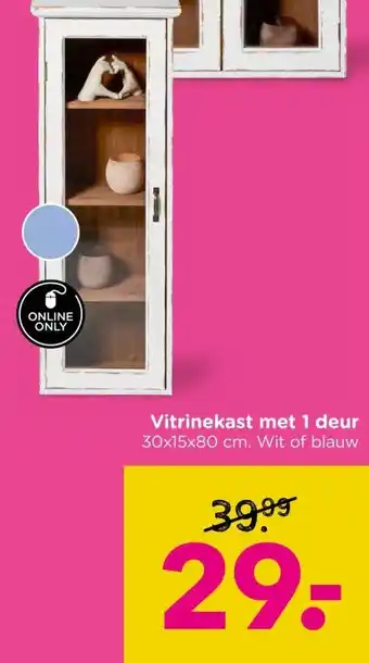 Xenos Vitrinekast met 1 deur aanbieding