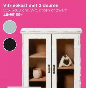 Xenos Vitrinekast met 2 deuren aanbieding