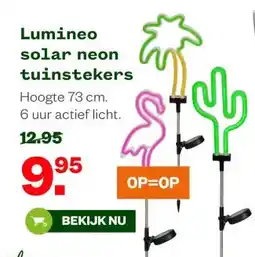 Welkoop Lumineo solar neon tuinstekers aanbieding