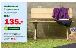 Welkoop Weidebank 2-persoons aanbieding