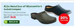 Welkoop Alle Natulive of Biocomfort tuinklompen aanbieding