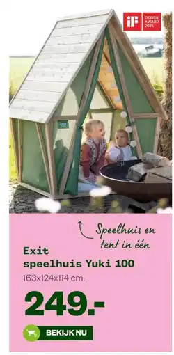 Welkoop Exit speelhuis Yuki 100 aanbieding
