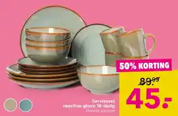 Xenos Serviesset reactive glaze 16-delig aanbieding