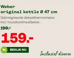 Welkoop Weber original kettle Ø 47 cm aanbieding