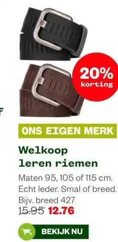 Welkoop Welkoop leren riemen aanbieding