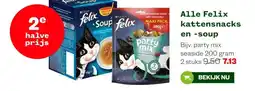 Welkoop Alle Felix kattensnacks en -soup aanbieding