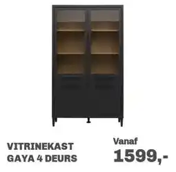 Trendhopper Vitrinekast Gaya 4 deurs aanbieding
