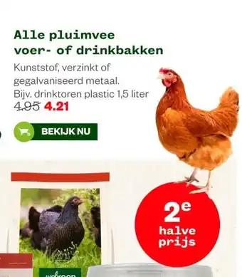 Welkoop Alle pluimvee voer- of drinkbakken aanbieding