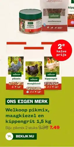 Welkoop Welkoop pikmix, maagkiezel en kippengrit 1,5 kg aanbieding