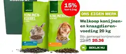 Welkoop Welkoop konijnen- en knaagdieren- voeding 20 kg aanbieding