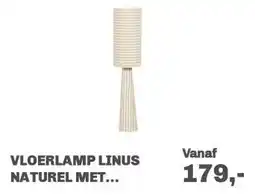 Trendhopper Vloerlamp Linus Naturel met strepen aanbieding