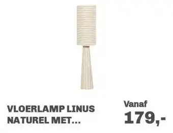Trendhopper Vloerlamp Linus Naturel met strepen aanbieding