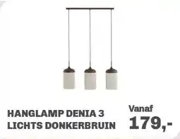 Trendhopper Hanglamp Denia 3 lichts donkerbruin aanbieding