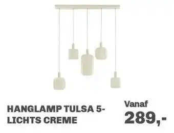 Trendhopper Hanglamp Tulsa 5-lichts Creme aanbieding