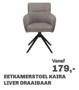 Trendhopper Eetkamerstoel Kaira Liver draaibaar aanbieding