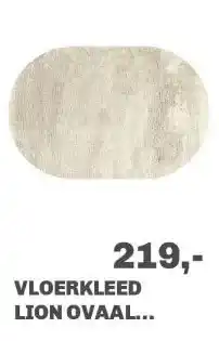 Trendhopper Vloerkleed Lion ovaal creme 12 aanbieding