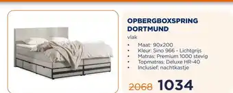 TotaalBED OPBERGBOXSPRING DORTMUND aanbieding