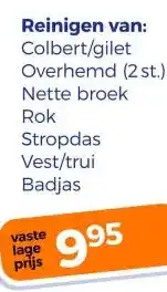 Trekpleister je kleding en je portemonnee blij Reinigen aanbieding