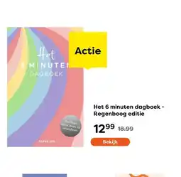 The Read Shop Het 6 minuten dagboek - Regenboog editie aanbieding
