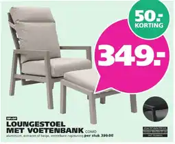Ranzijn LOUNGESTOEL MET VOETENBANK aanbieding