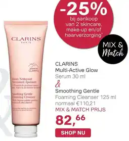 Pour Vous CLARINS Multi-Active Glow, Smoothing Gentle aanbieding