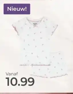 Prenatal Prénatal baby shortama ajour roos wit aanbieding