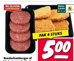Nettorama Runderhamburger of kipkrokantschnitzel aanbieding