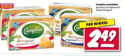 Nettorama Campina roomboter gezouten of ongezouten wikkel 250 gram aanbieding