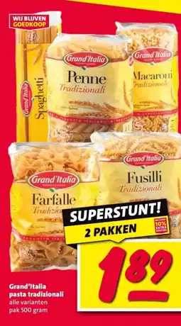 Nettorama Grand'Italia pasta tradizionali aanbieding