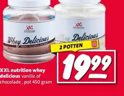 Nettorama XXL nutrition whey delicious aanbieding