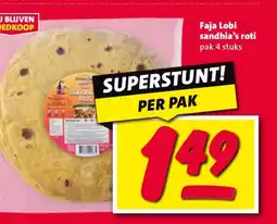 Nettorama Faja Lobi sandhia's roti aanbieding