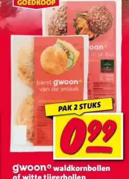 Nettorama gwoon waldkornbollen of witte tijgerbollen aanbieding