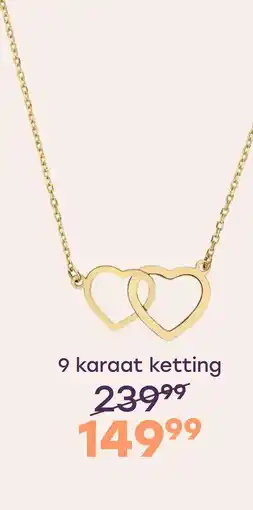 Lucardi 9 karaat ketting hart aanbieding