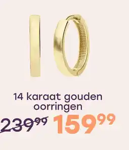 Lucardi 14 karaat geelgouden oorringen 10mm aanbieding