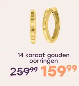 Lucardi 14 karaat geelgouden oorringen fantasie voor dames aanbieding