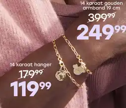 Lucardi 14 karaat geelgouden closed forever armband aanbieding