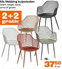 Kwantum Alle Webbing kuipstoelen aanbieding