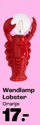 Kwantum Wandlamp Lobster Oranje aanbieding