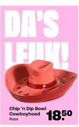 Kwantum Chip 'n Dip Bowl Cowboyhoed Roze aanbieding