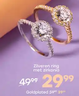 Lucardi Zilveren ring met zirkonia voor dames aanbieding