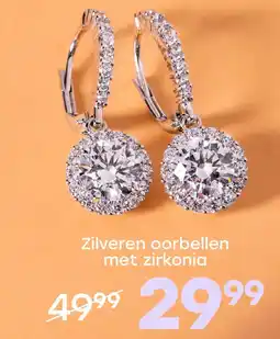 Lucardi Zilveren oorringen met zirkonia voor dames aanbieding