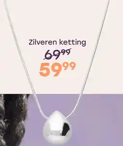 Lucardi Zilveren ketting met hanger voor dames aanbieding