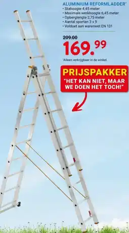 Kluswijs ALUMINIUM REFORMLADDER aanbieding