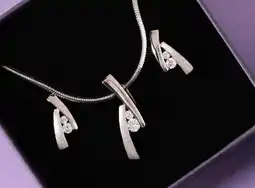 Lucardi Zilveren set mat/glans met zirkonia aanbieding